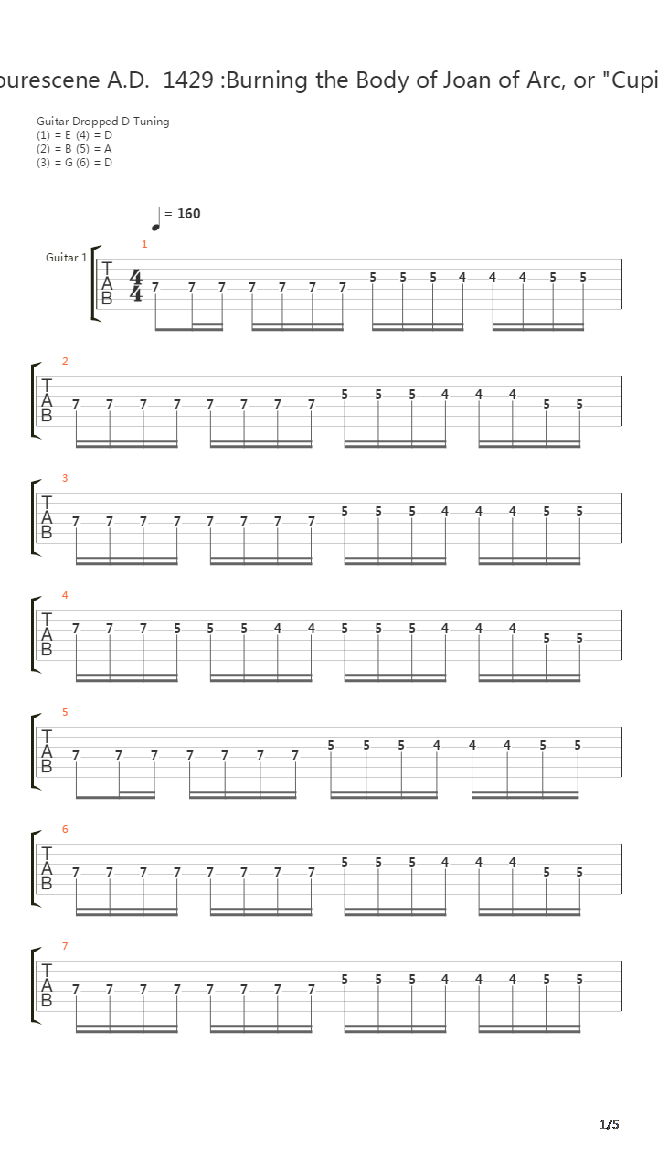 Flourescene Ad 1429吉他谱