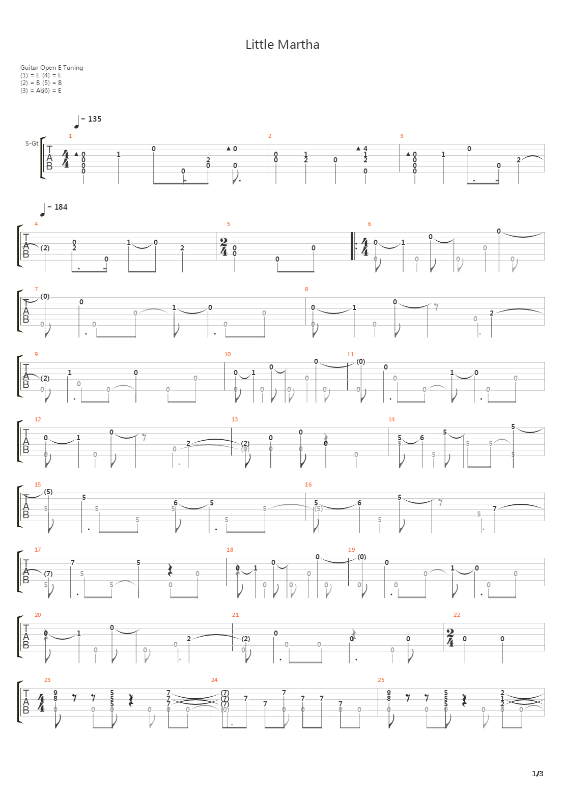 Little Martha吉他谱