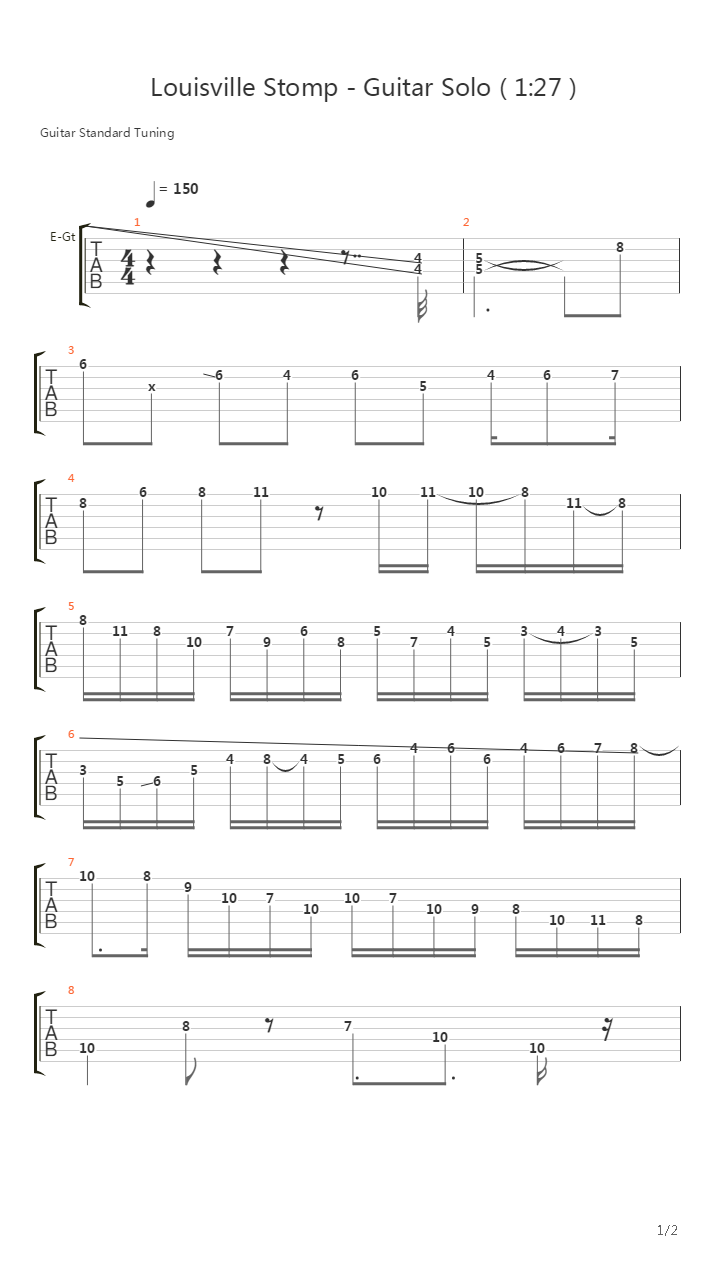 Louisville Stomp吉他谱