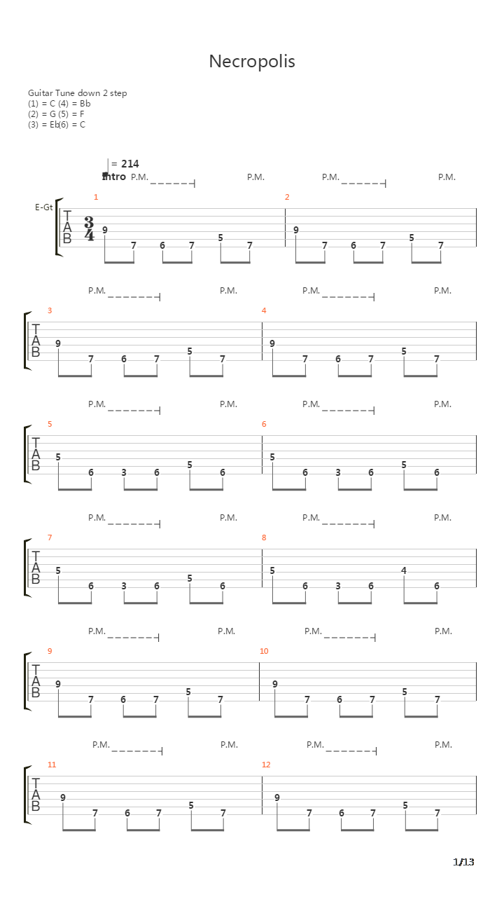 Necropolis吉他谱