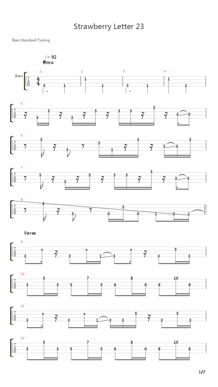 Strawberry Letter 23吉他谱
