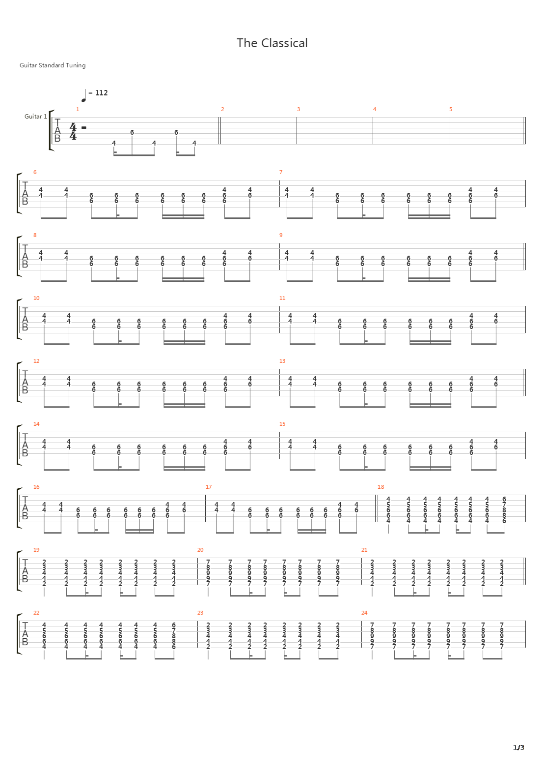 The Classical吉他谱