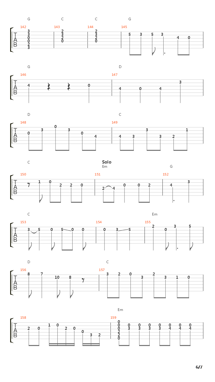 Michigan吉他谱