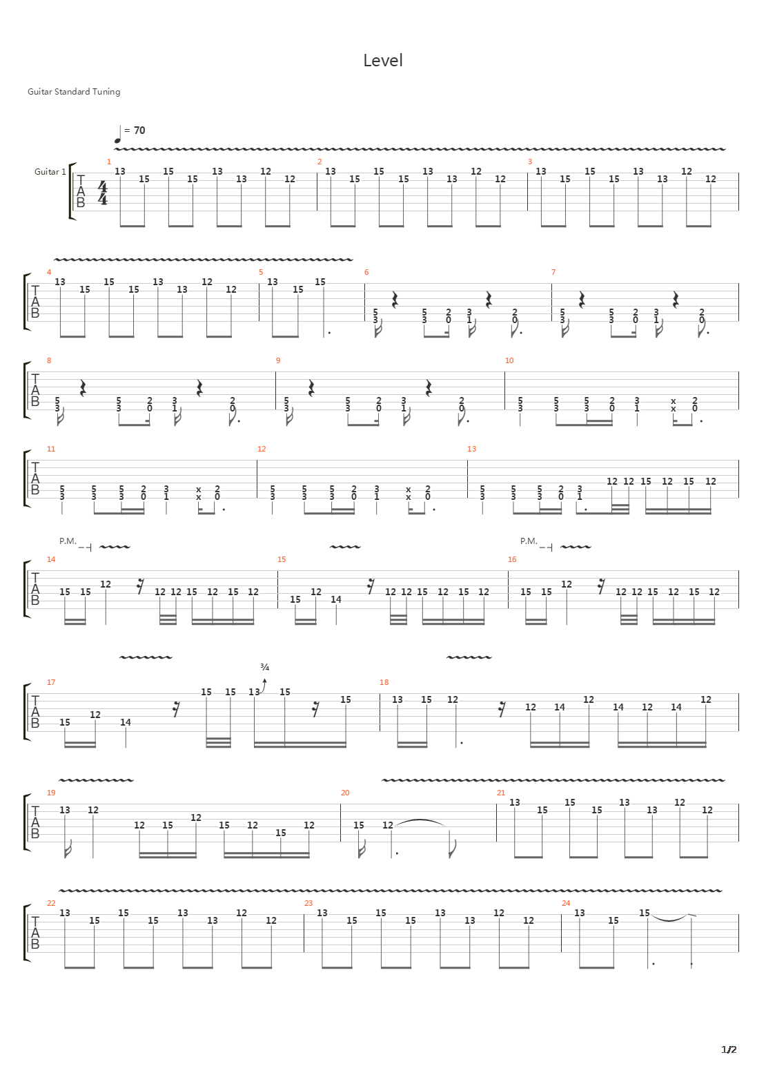 Level吉他谱