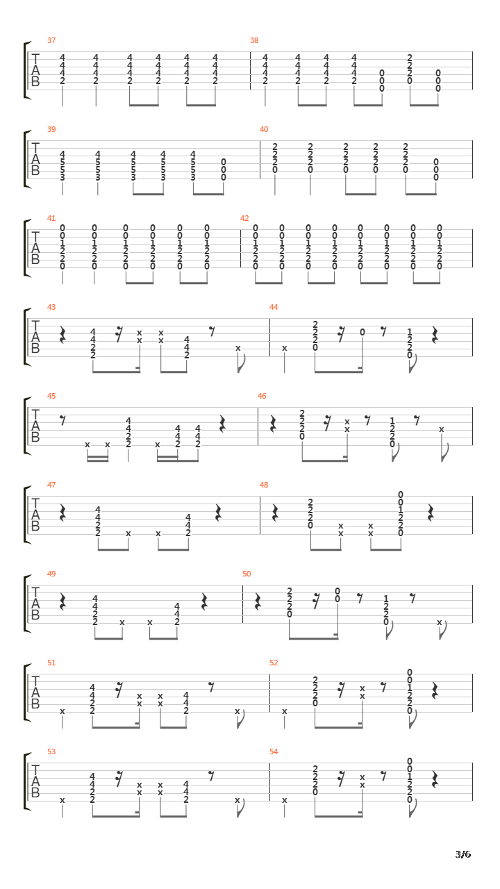 Steady As She Goes吉他谱