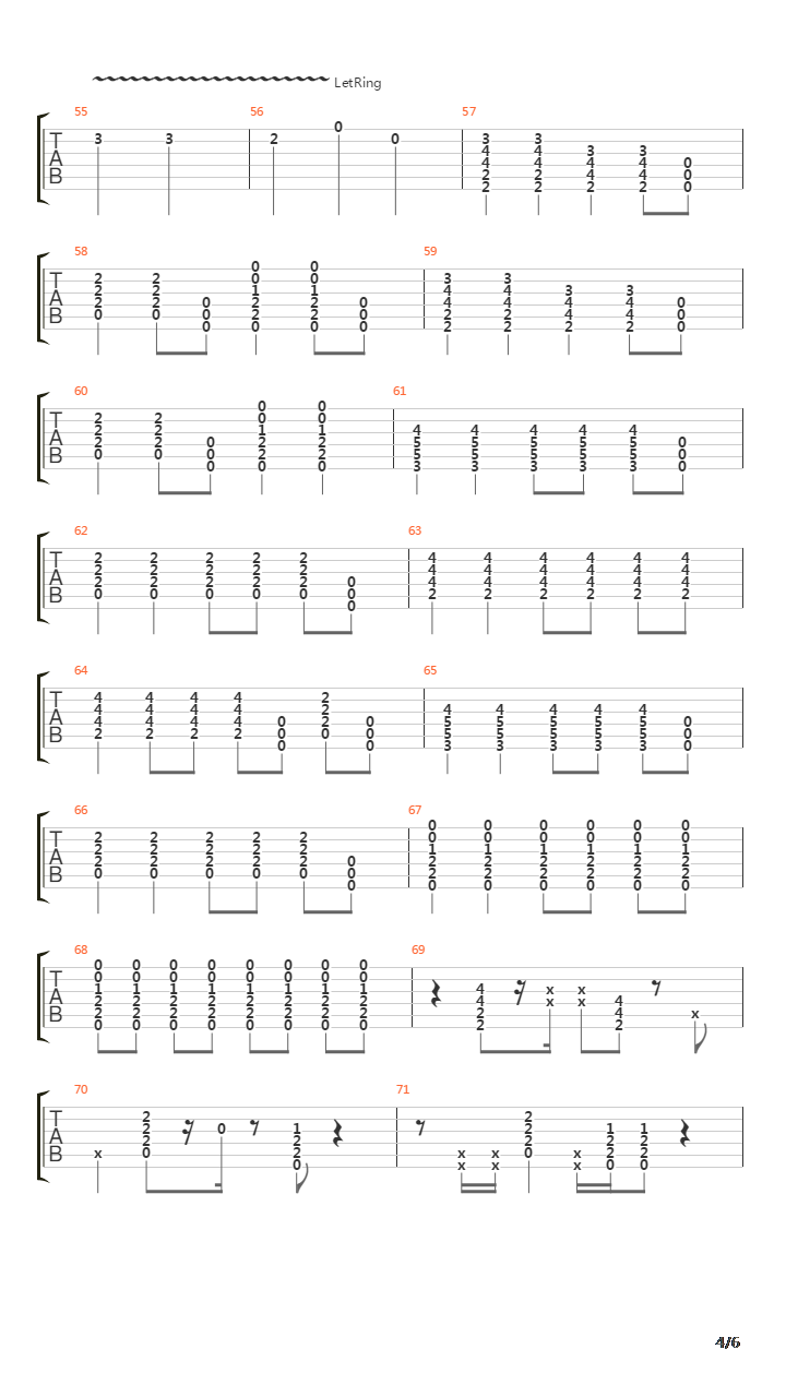 Steady As She Goes吉他谱