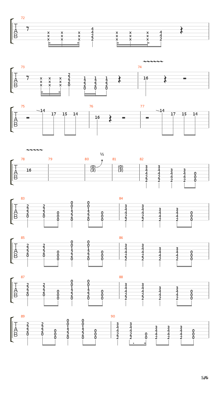 Steady As She Goes吉他谱