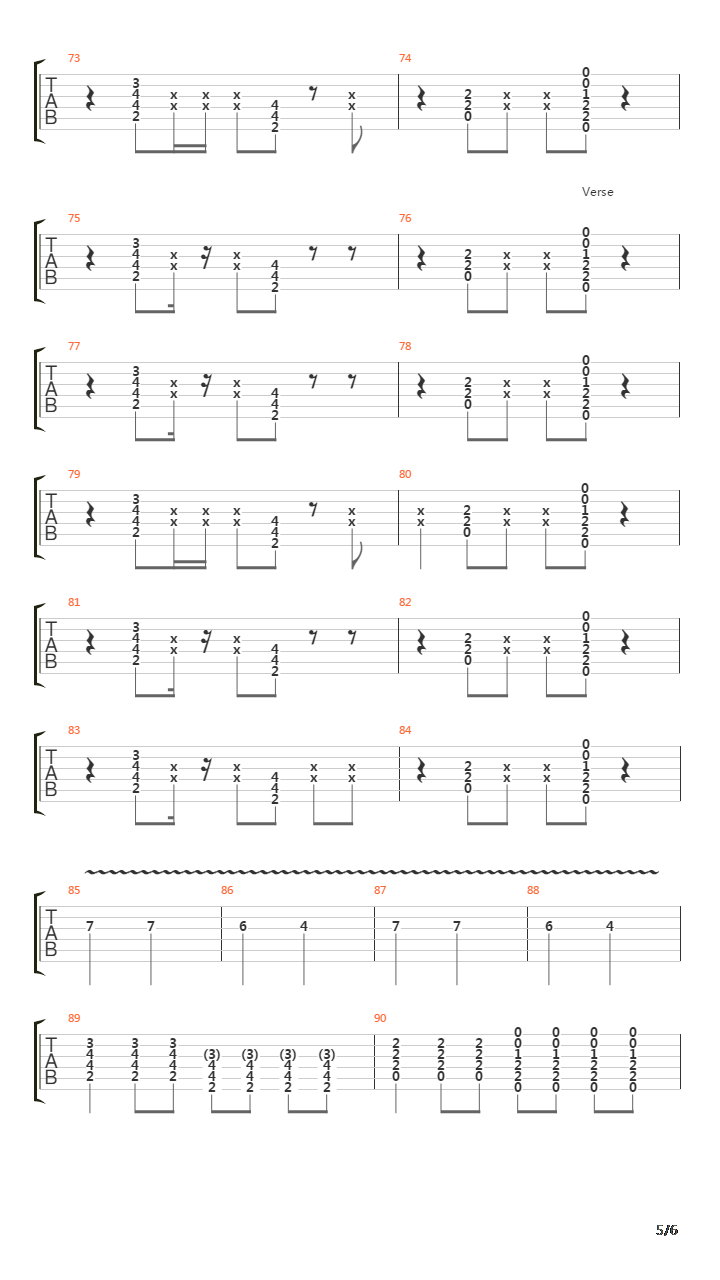 Steady As She Goes吉他谱