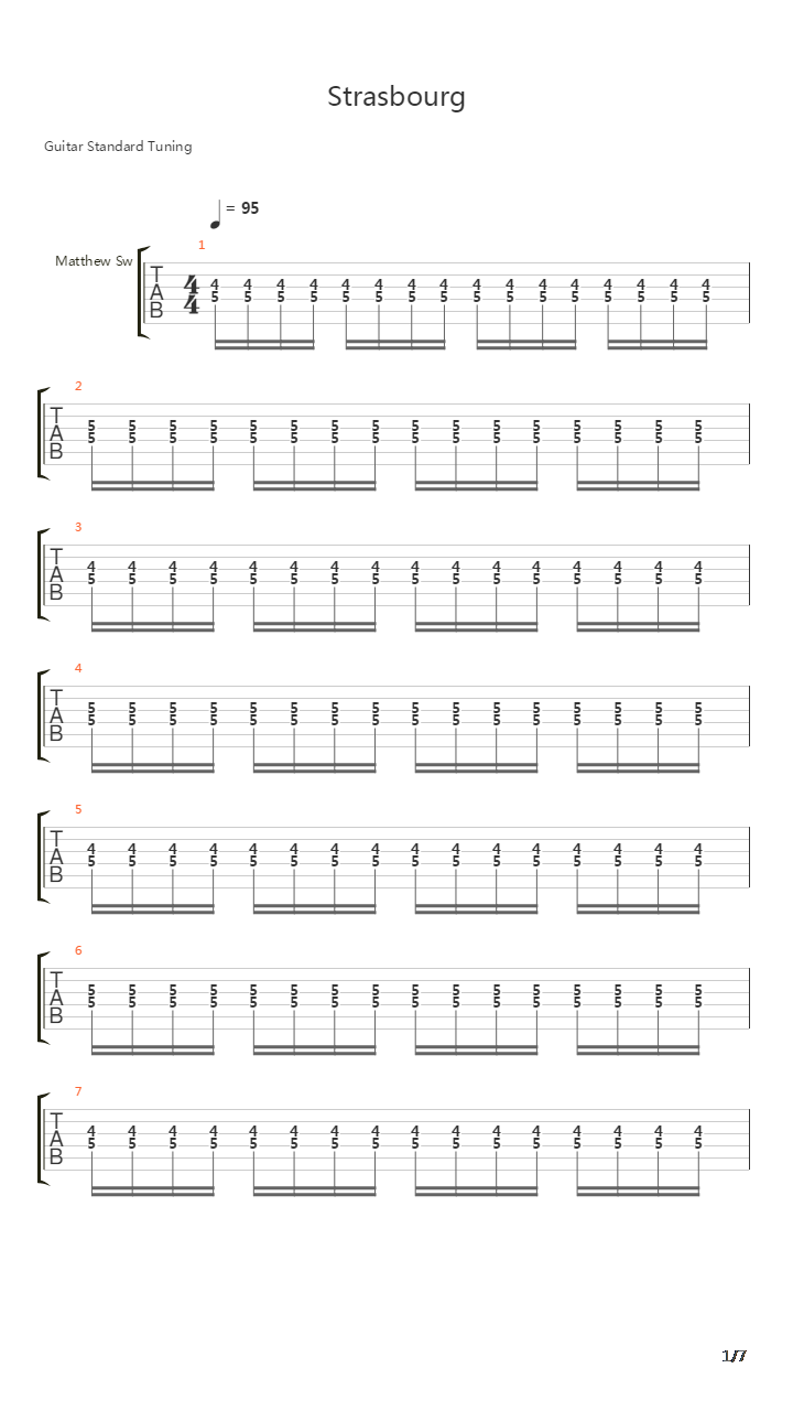 Strasbourg吉他谱