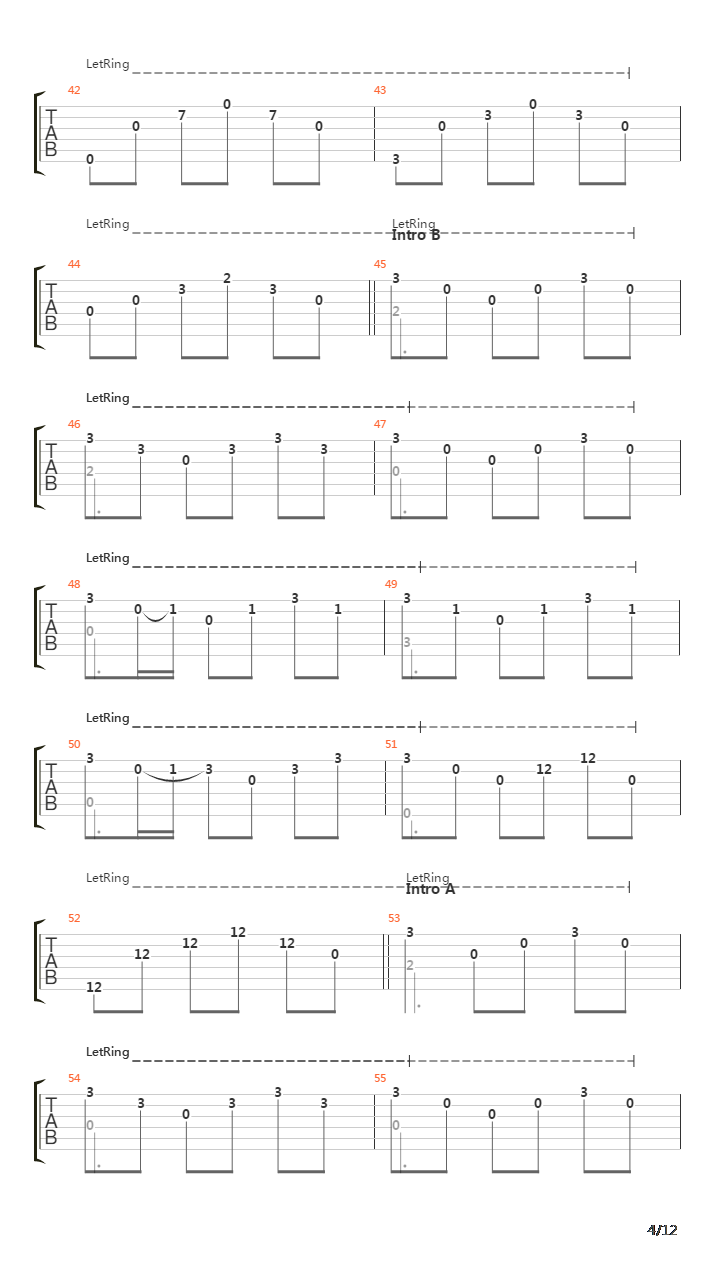 Laid To Rest吉他谱