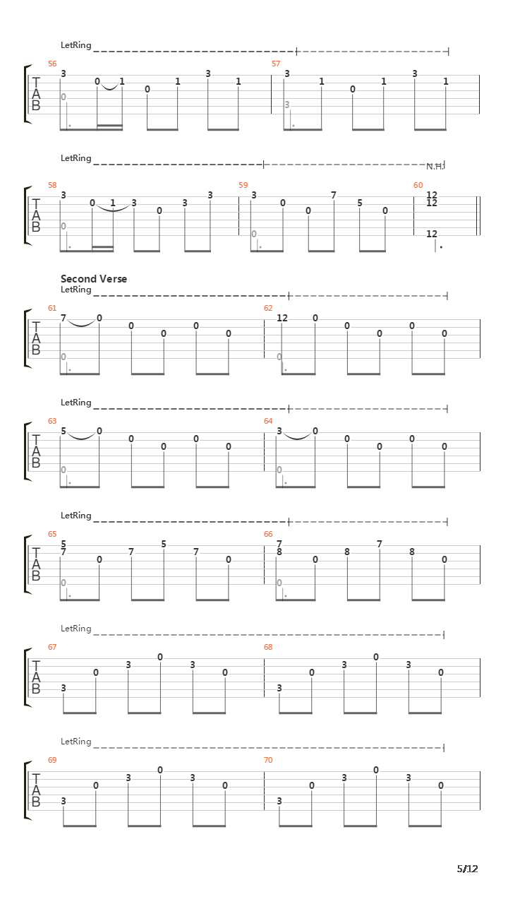 Laid To Rest吉他谱