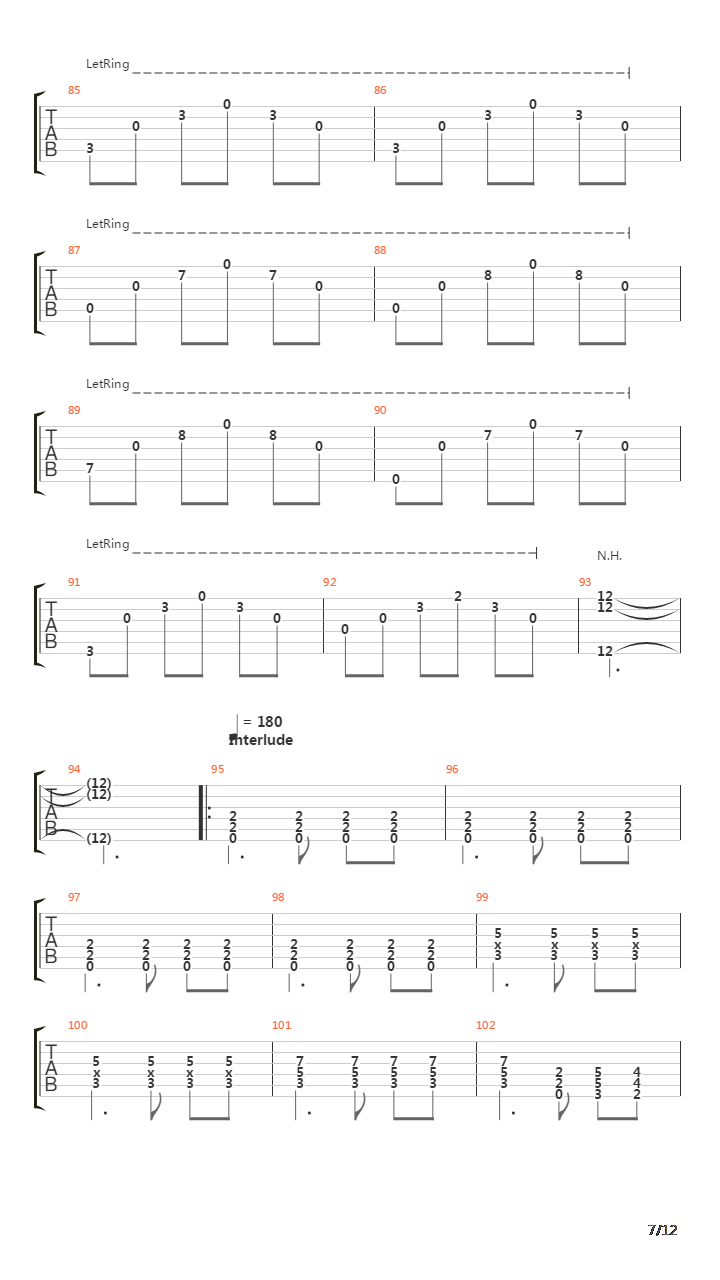 Laid To Rest吉他谱