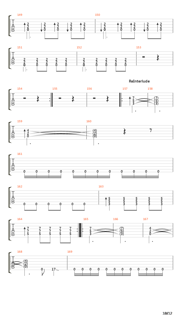 Laid To Rest吉他谱