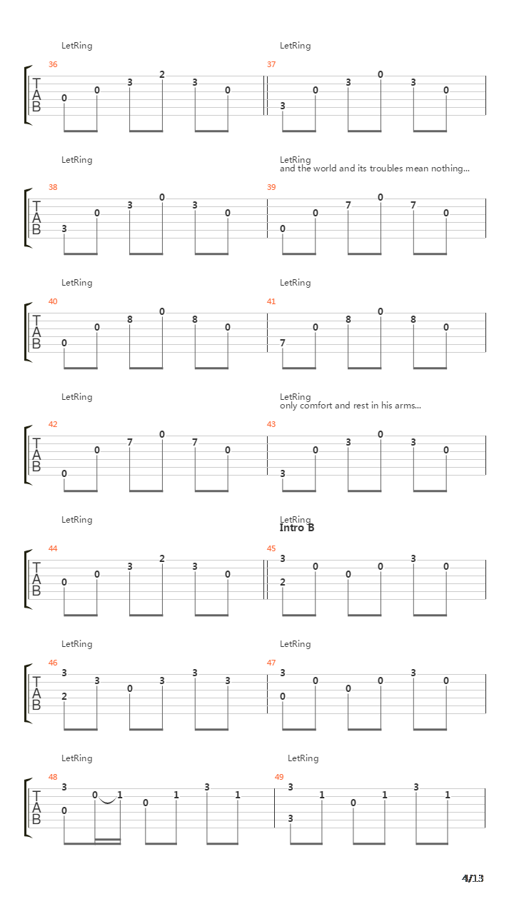 Laid To Rest吉他谱