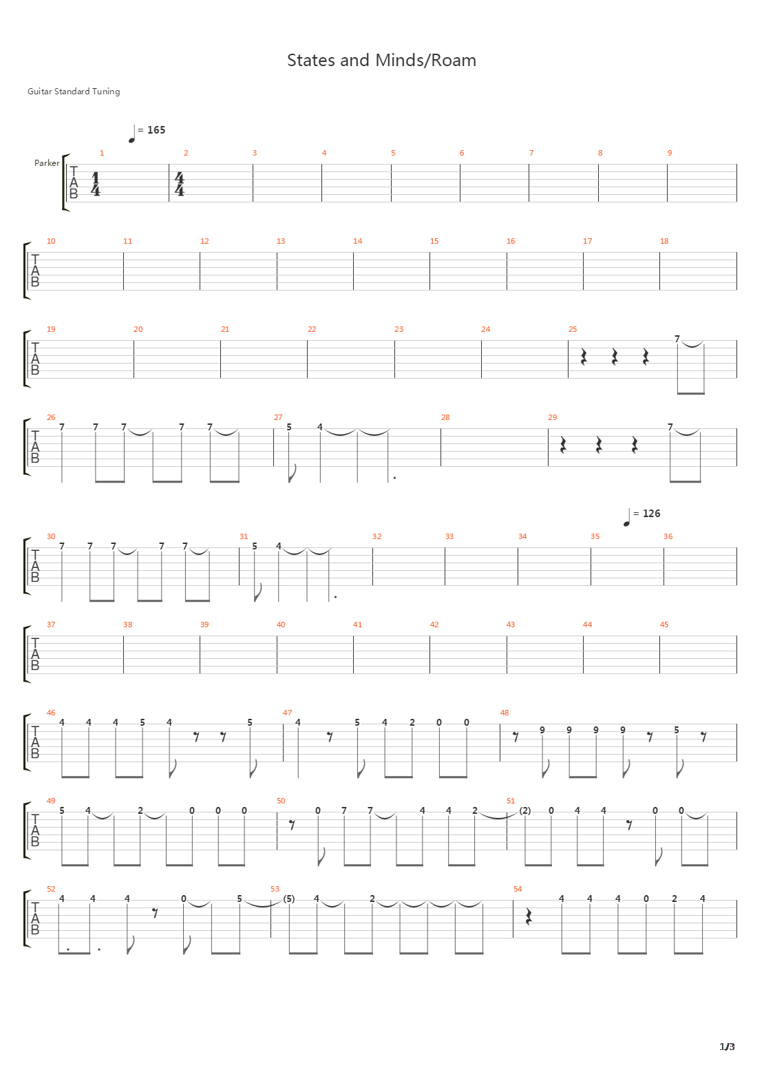 States And Minds吉他谱