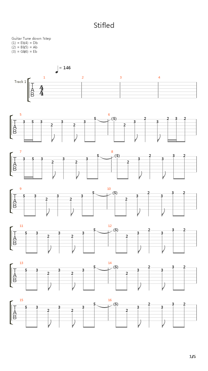 Stifled吉他谱