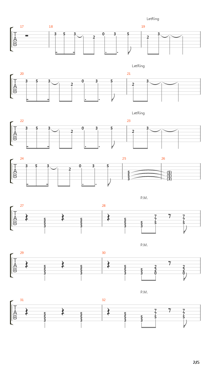 Stifled吉他谱