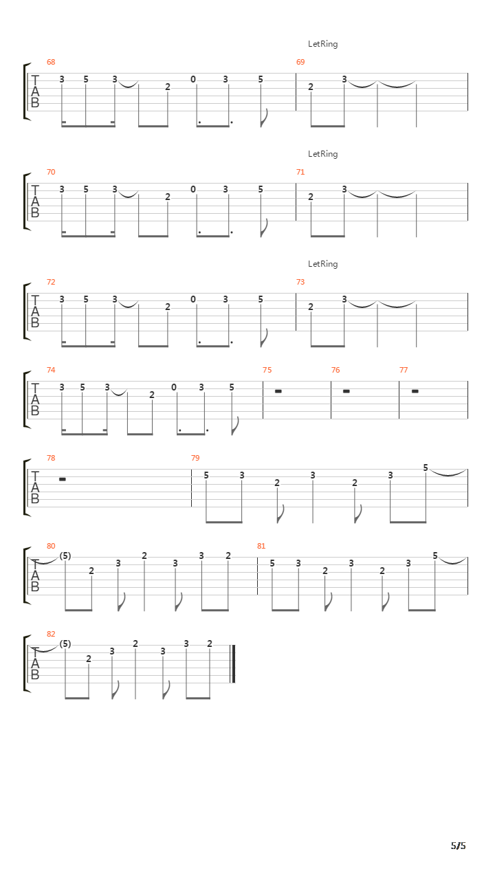 Stifled吉他谱