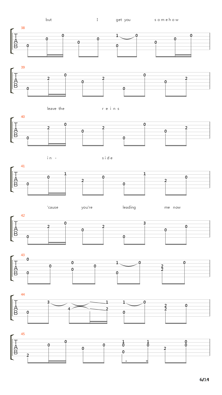 Leading Me Now吉他谱