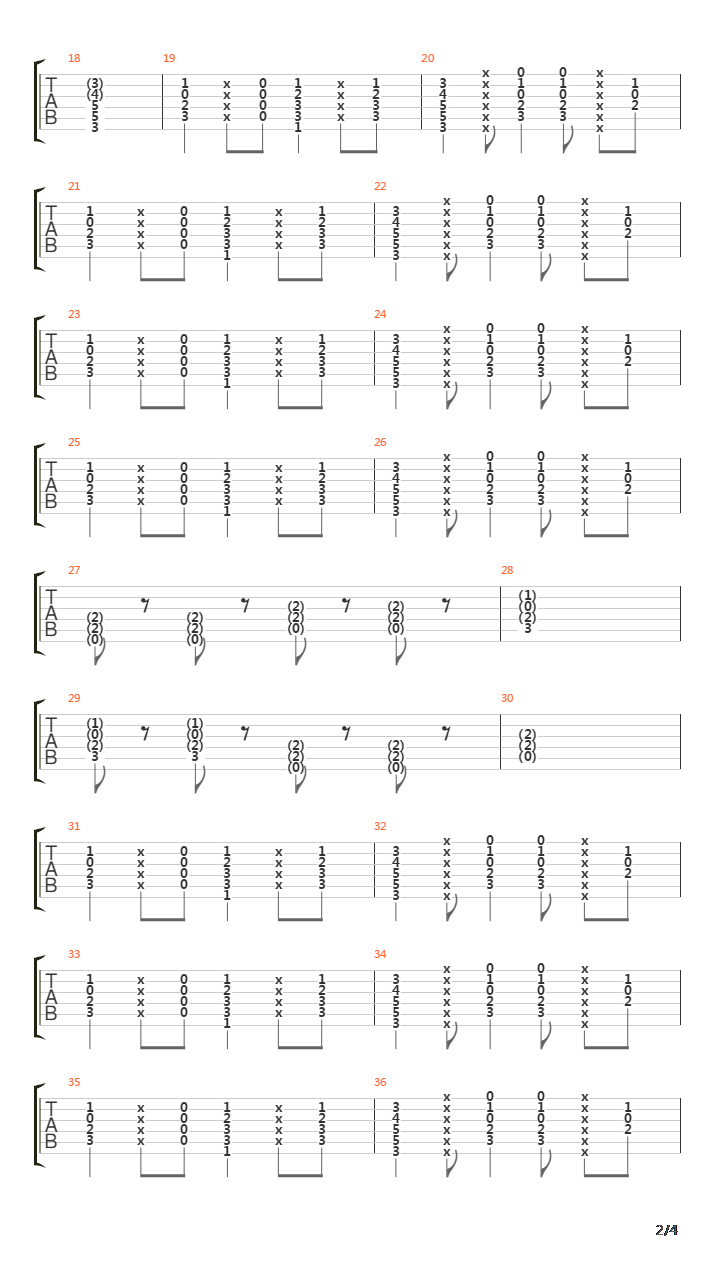 Second Category吉他谱