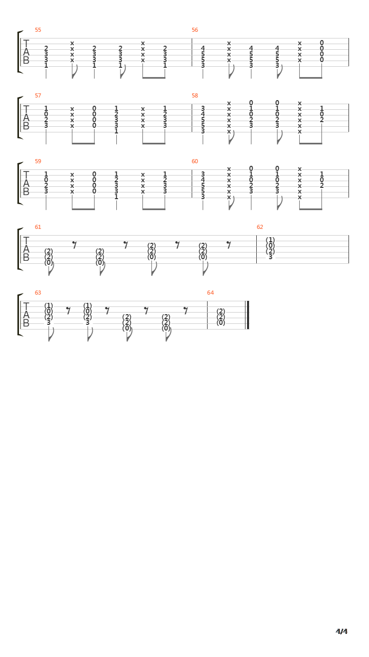 Second Category吉他谱