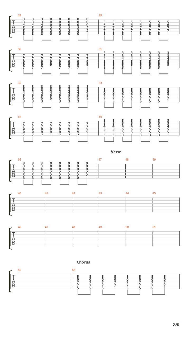 Fader吉他谱
