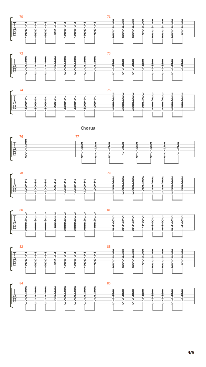 Fader吉他谱