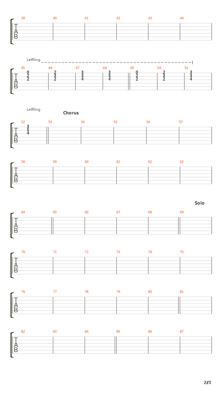 Fader吉他谱