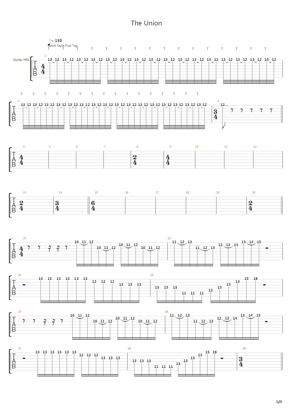 The Union吉他谱