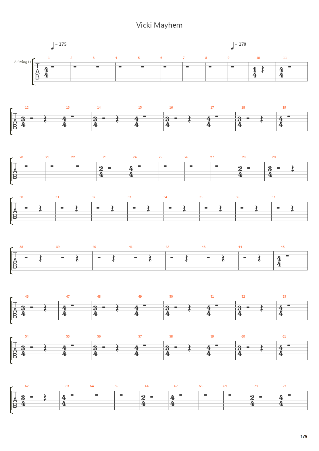 Vicki Mayhem吉他谱