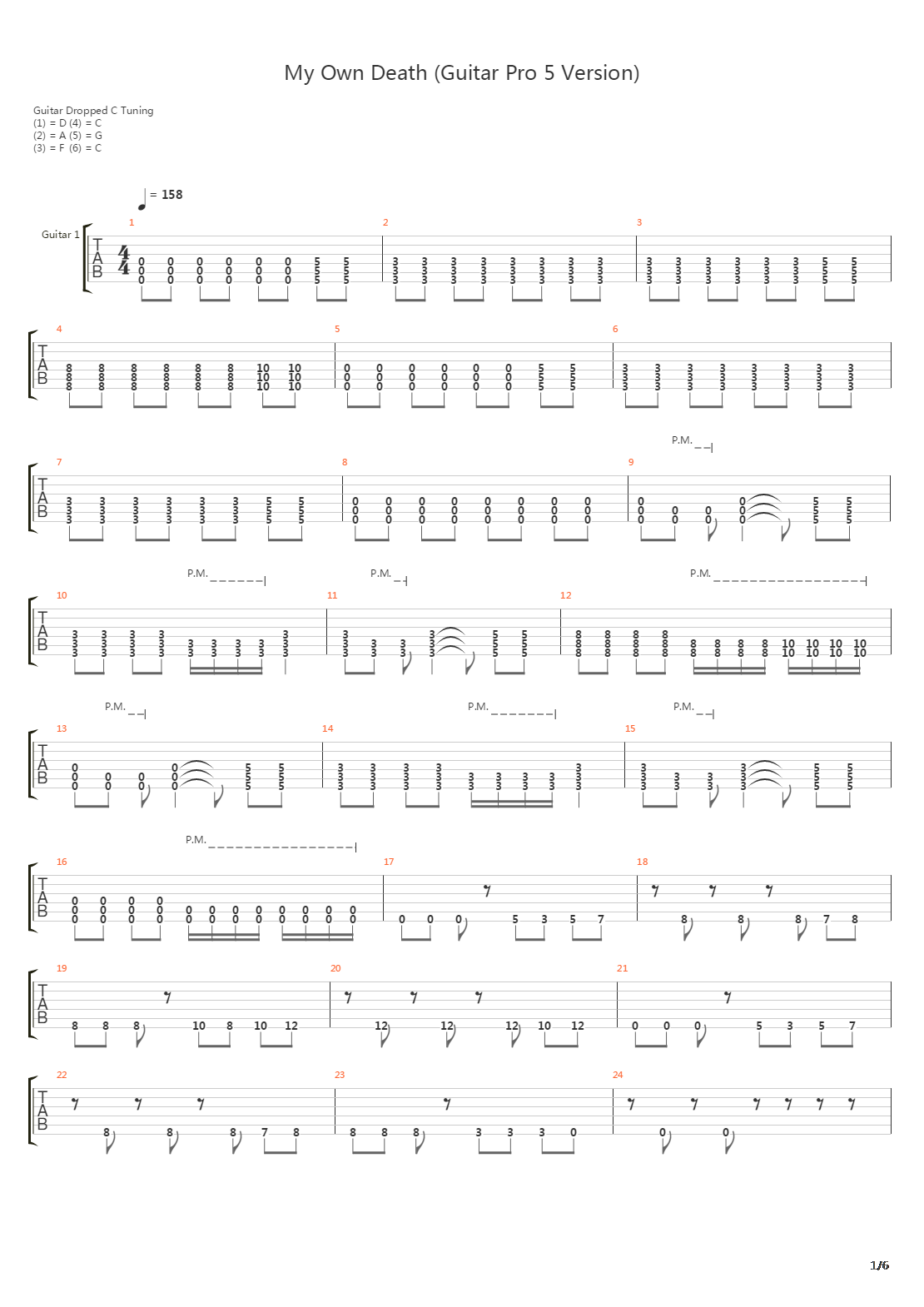 My Own Death吉他谱