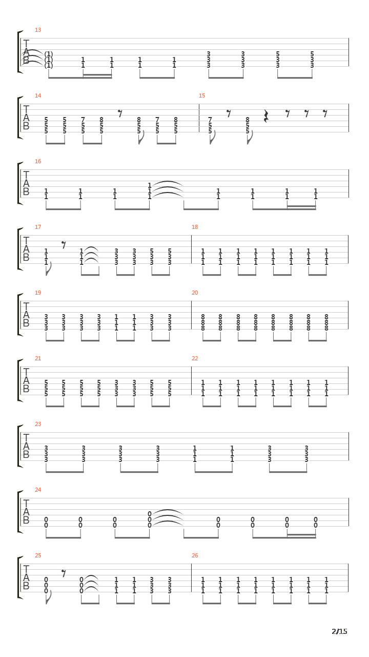 Pathfinder吉他谱