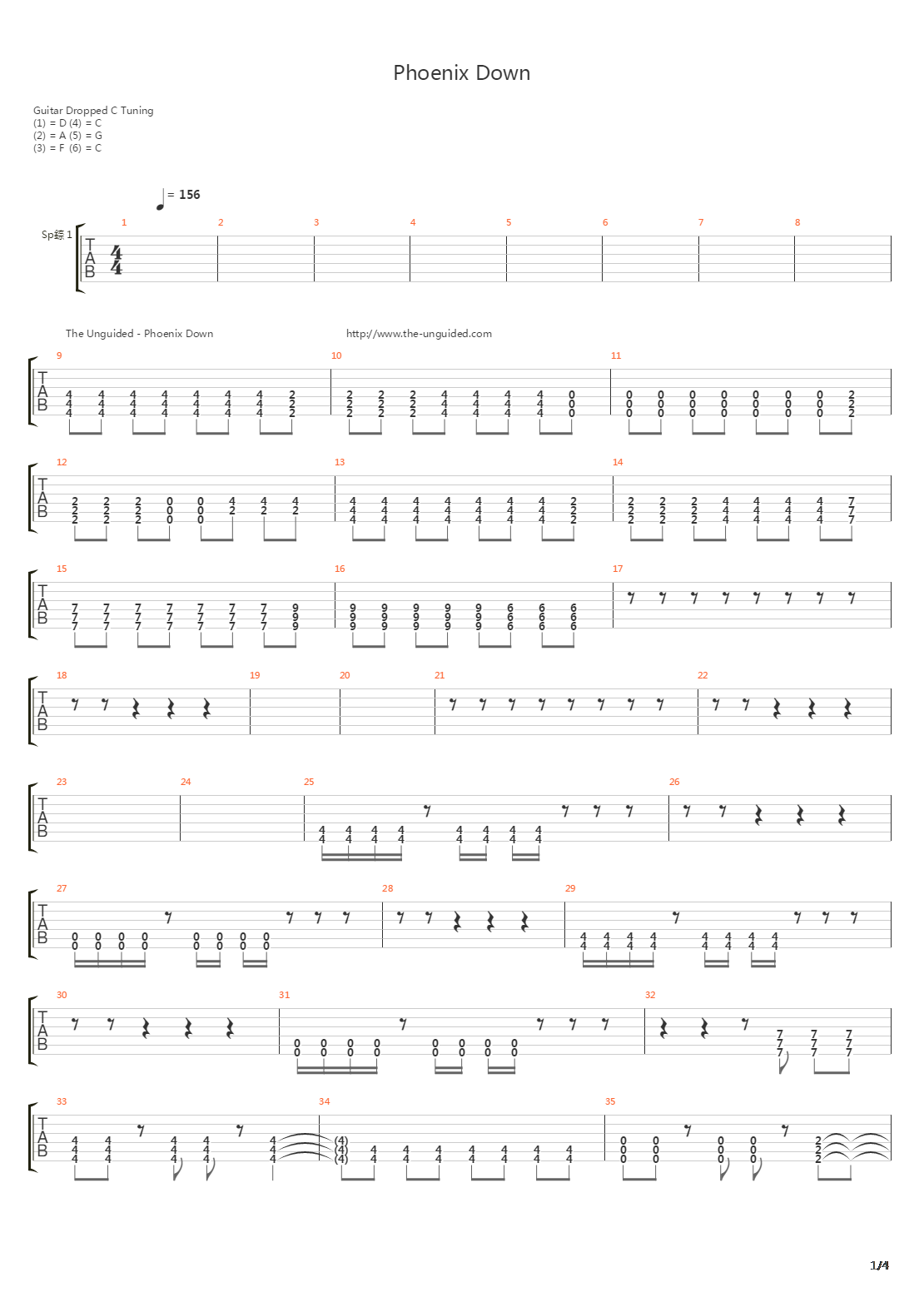 Phoenix Down吉他谱