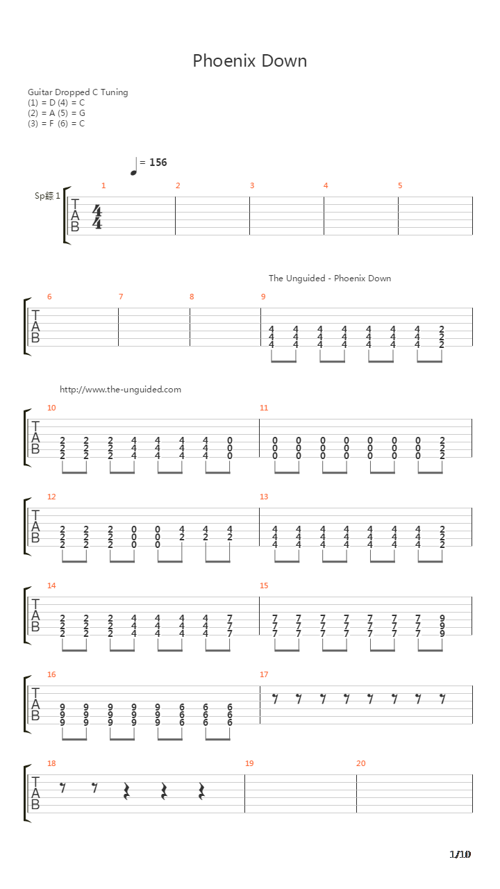 Phoenix Down吉他谱