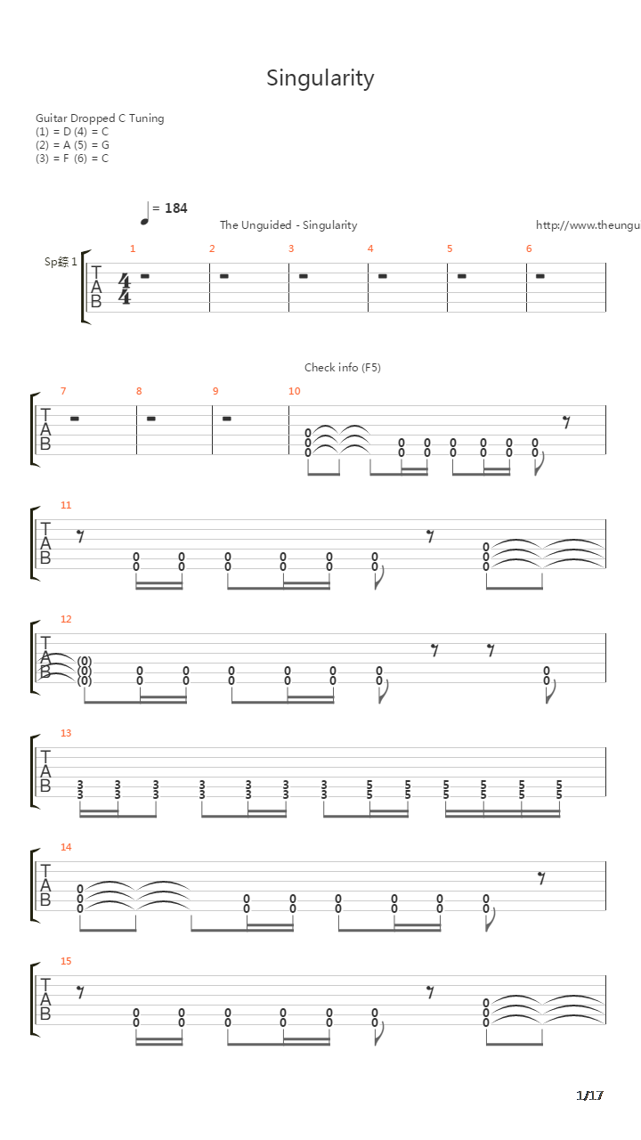 Singularity吉他谱