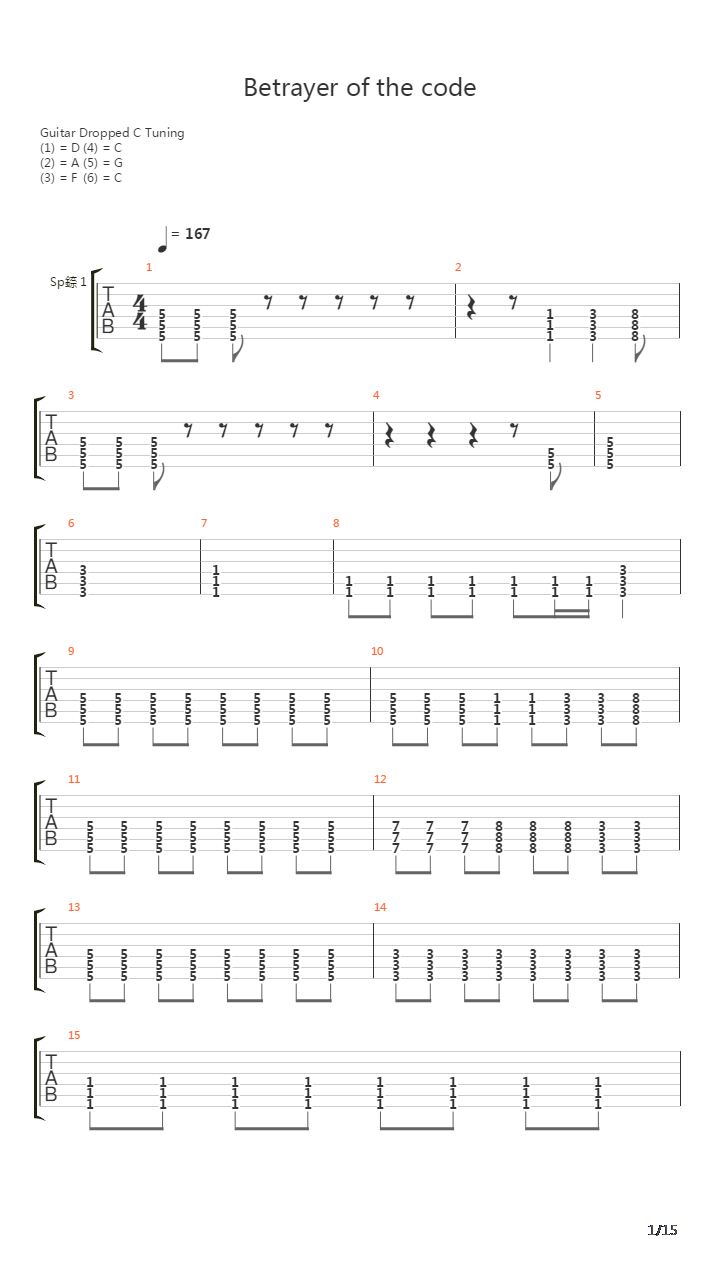 The Betrayer Of The Code吉他谱