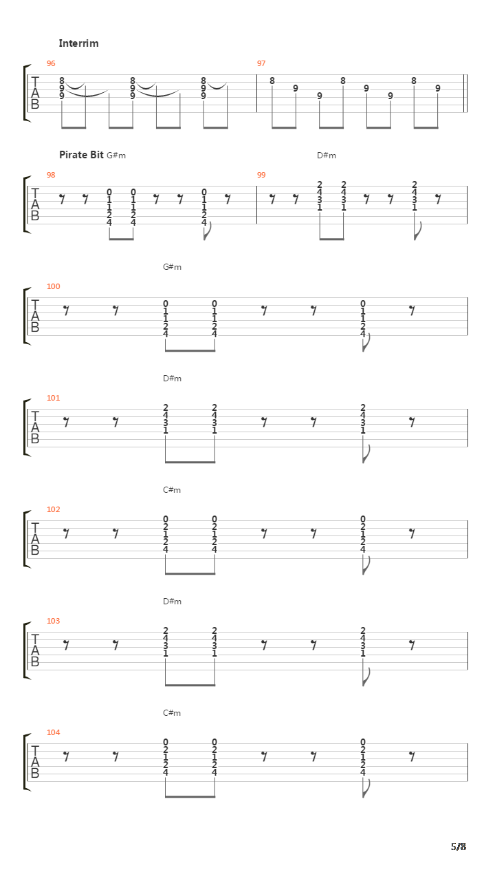 5rebbeccas吉他谱