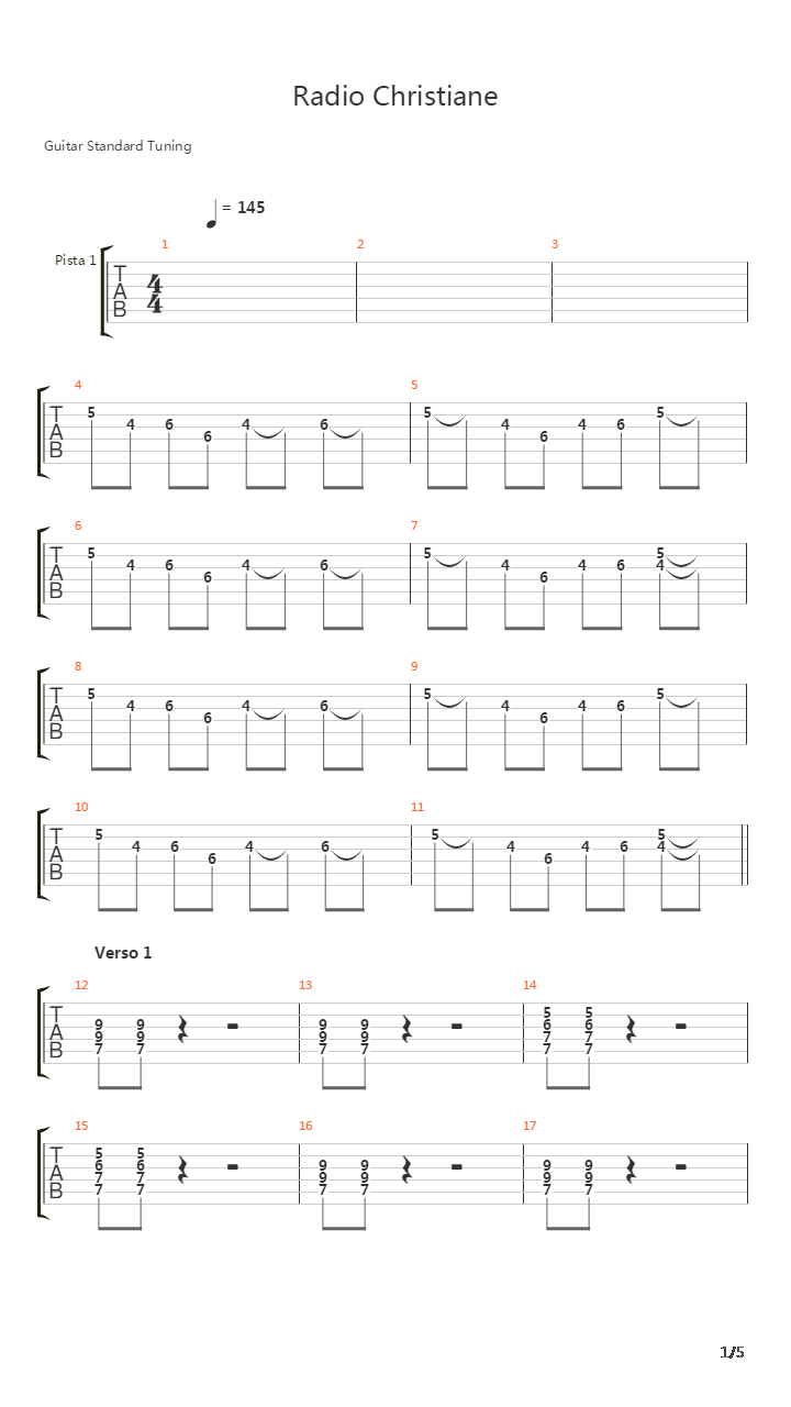 Radio Christiane吉他谱
