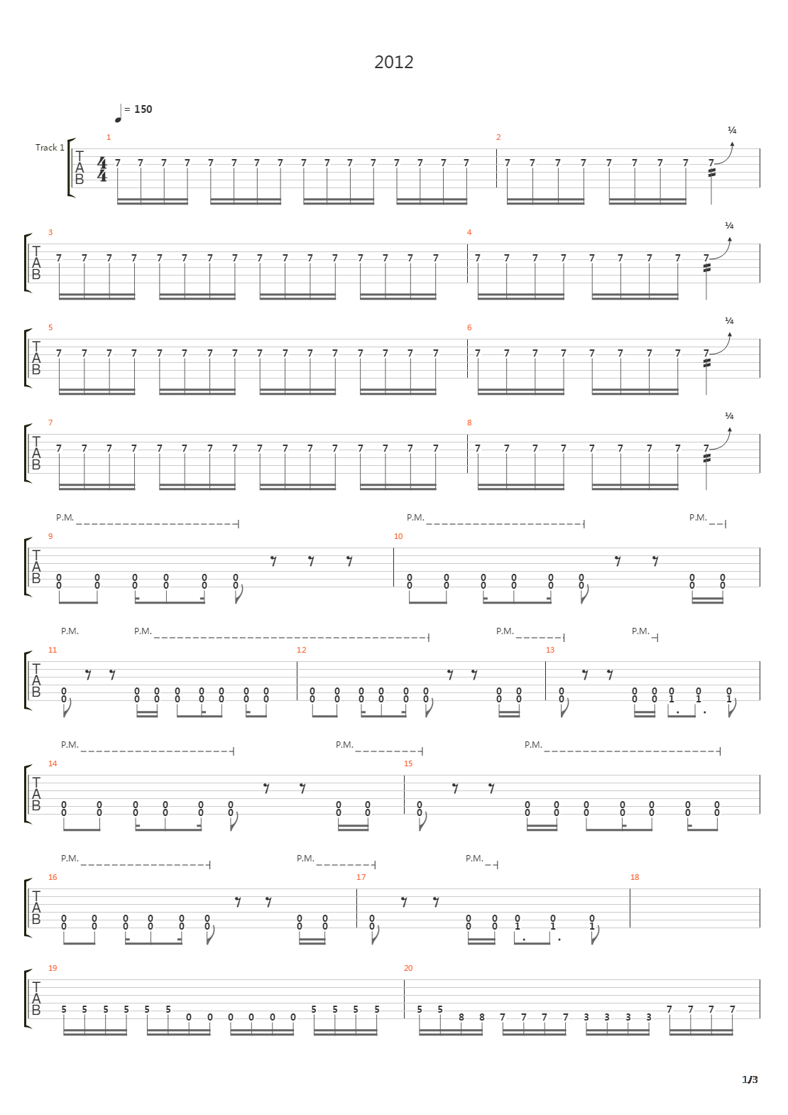 2012吉他谱