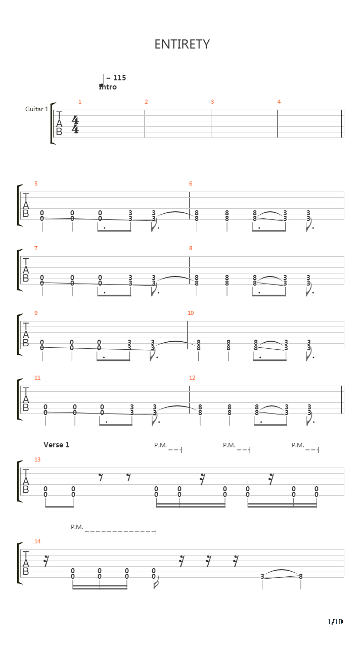 Entirety吉他谱