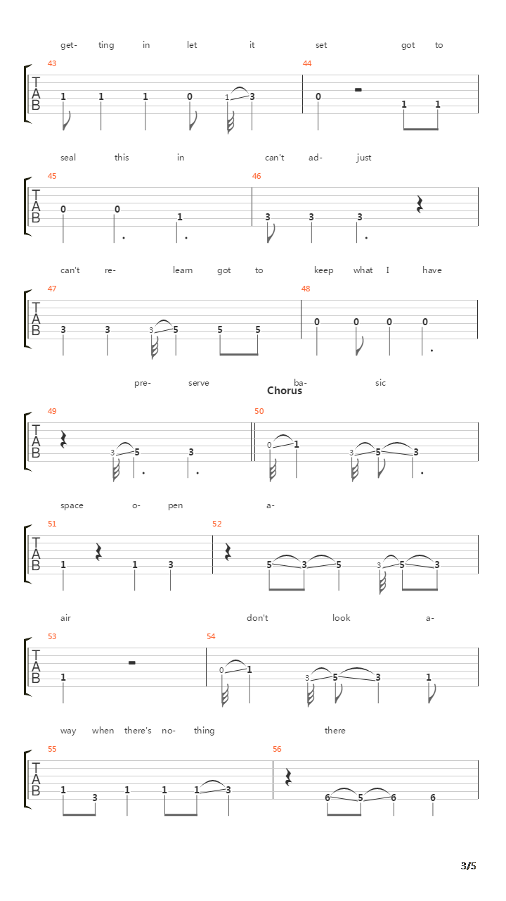 Basic Space吉他谱