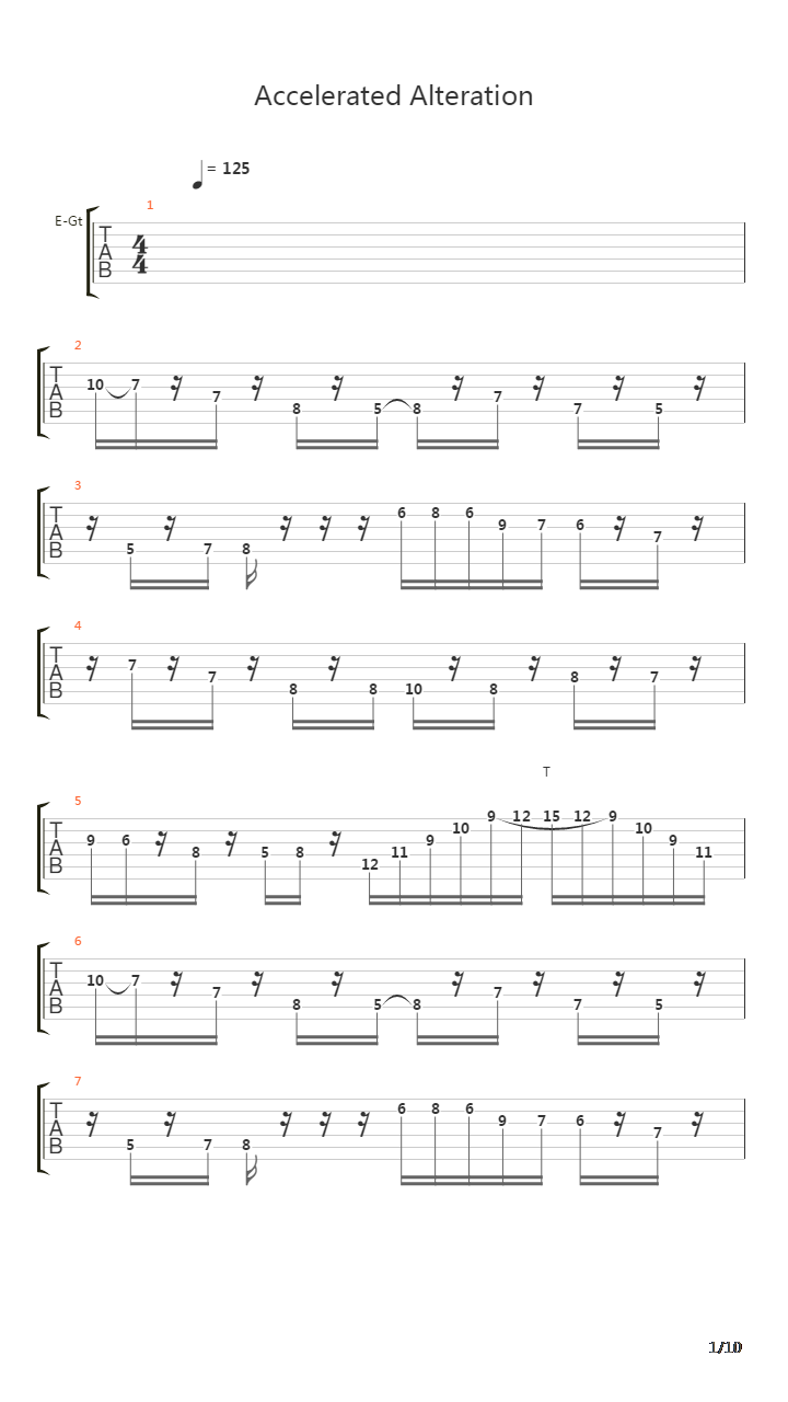 Accelerated Alteration吉他谱