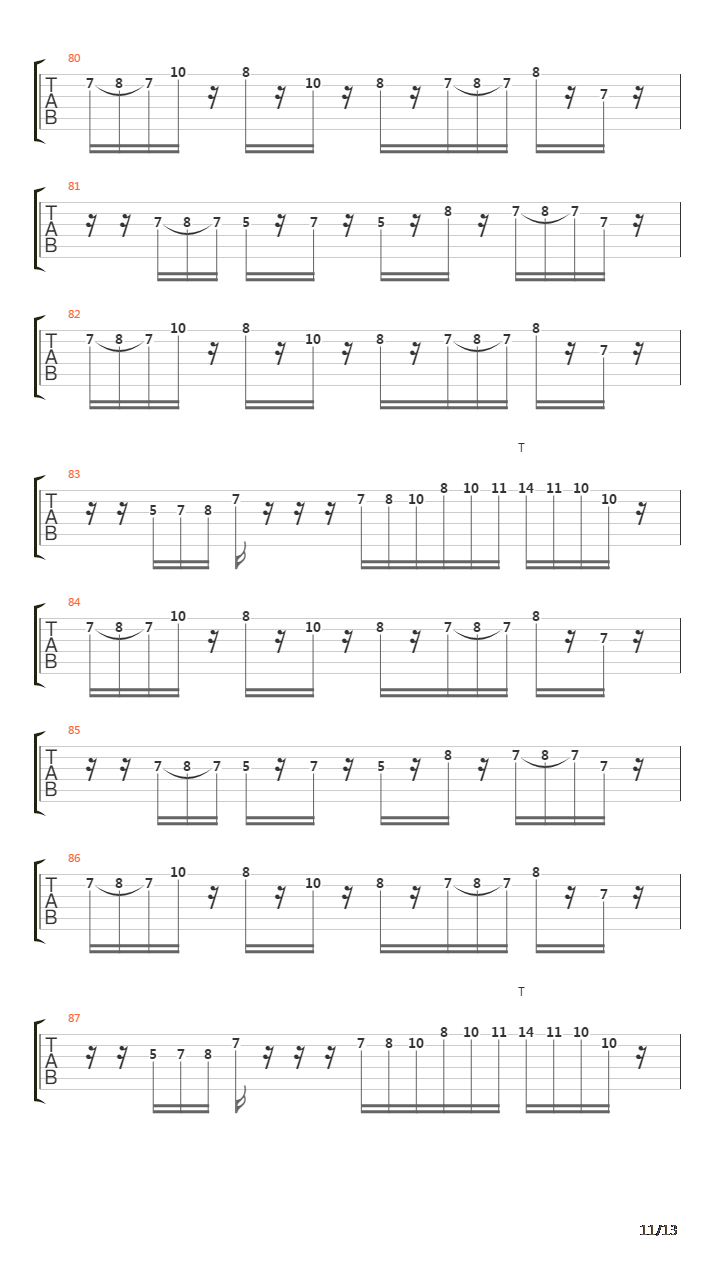 Chronological Inconsistency吉他谱