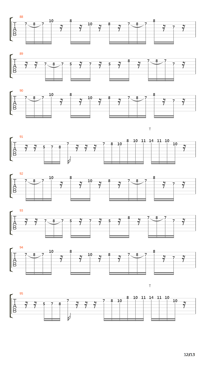 Chronological Inconsistency吉他谱