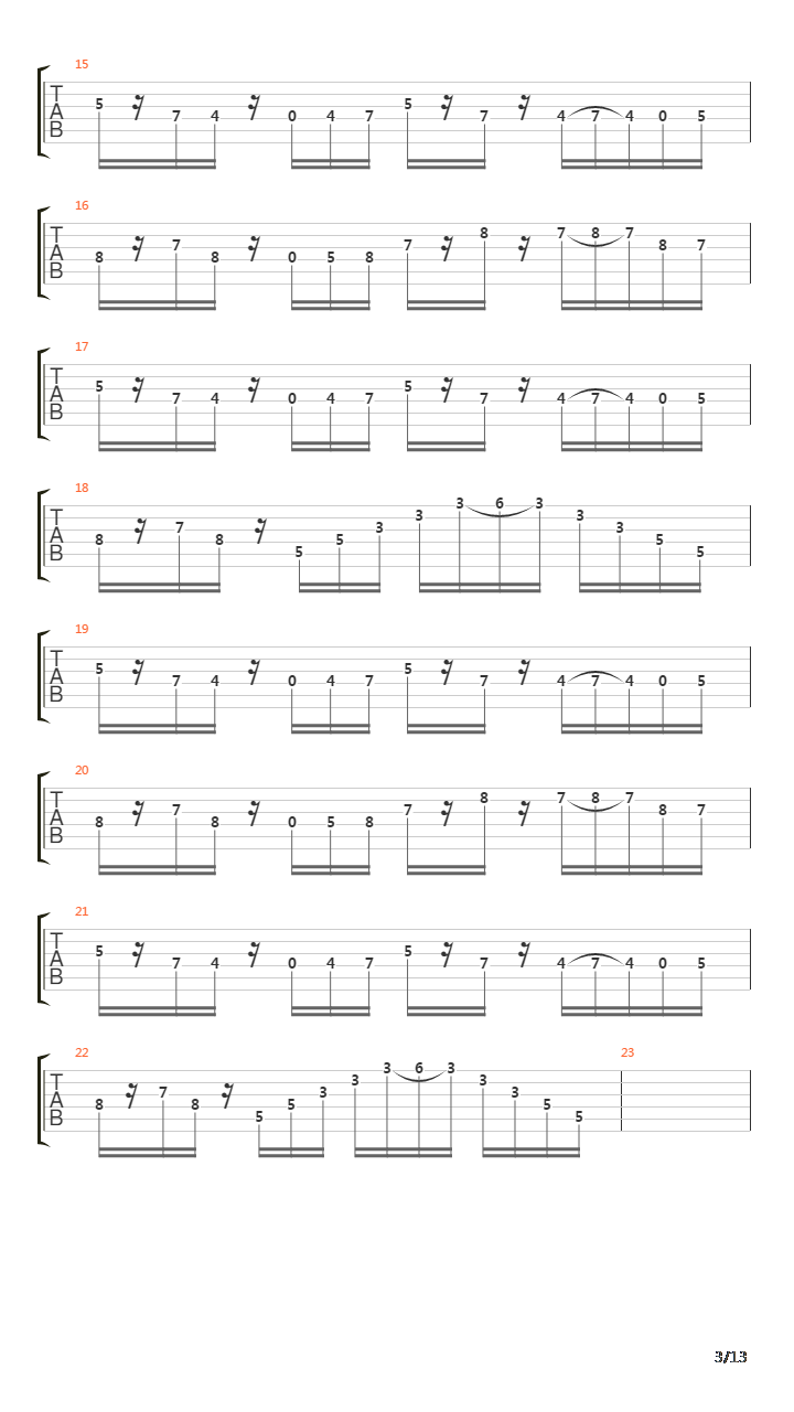 Chronological Inconsistency吉他谱