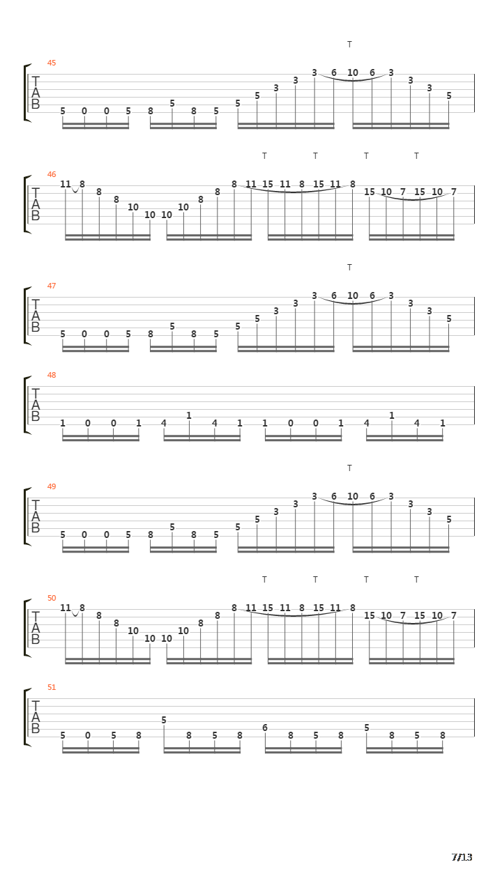 Chronological Inconsistency吉他谱
