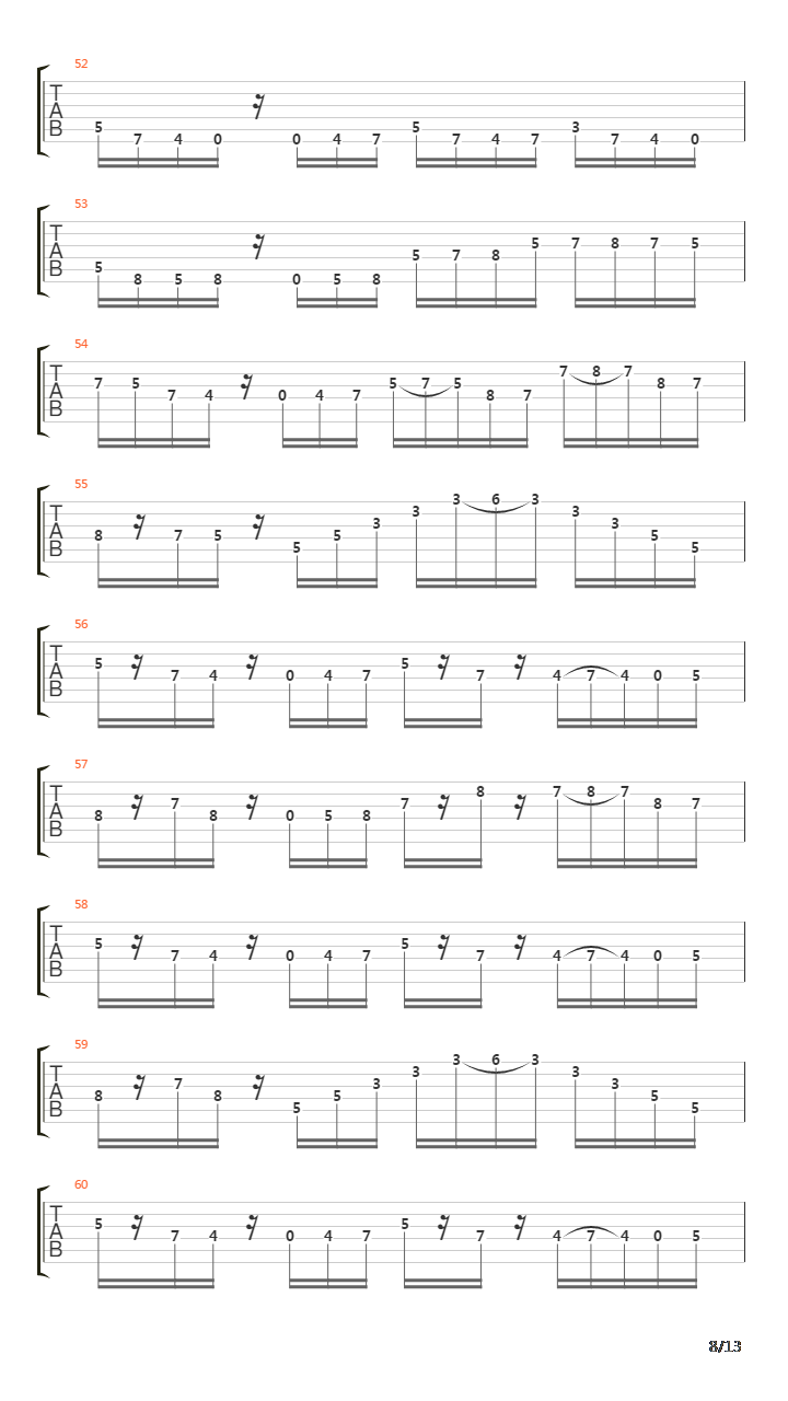 Chronological Inconsistency吉他谱