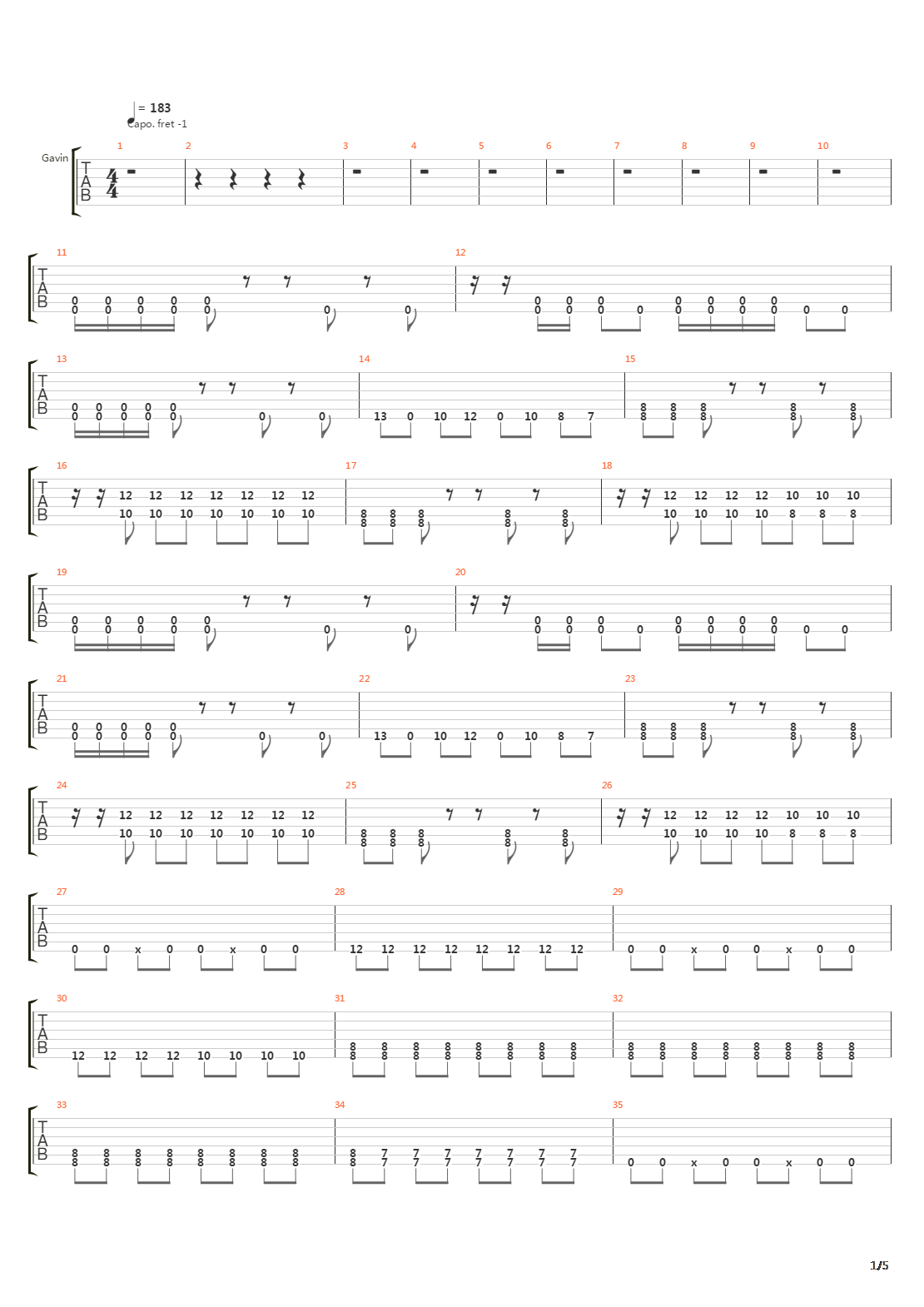 Style吉他谱