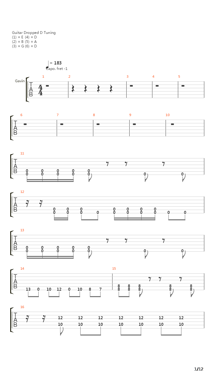 Style吉他谱