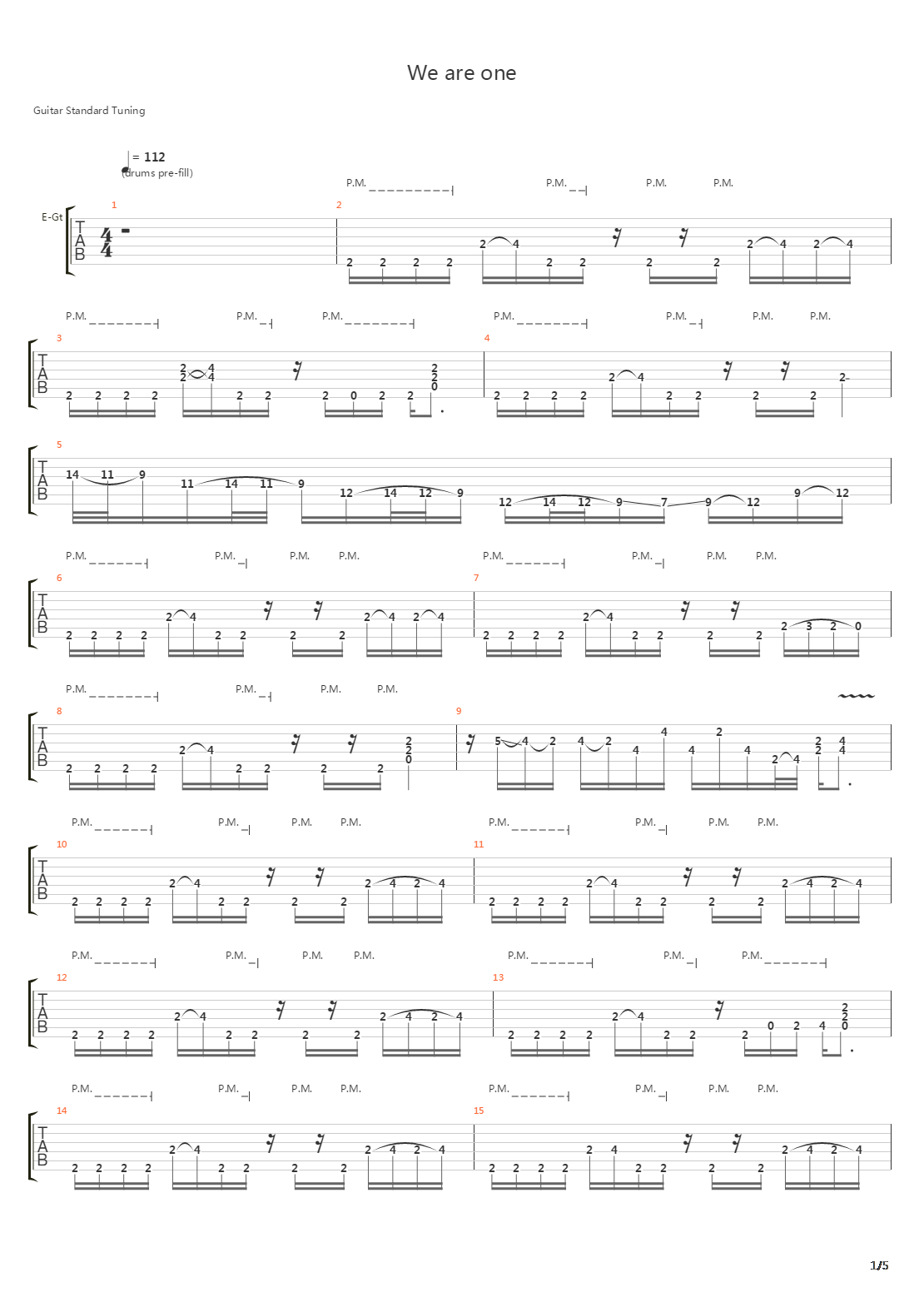 We Are One吉他谱